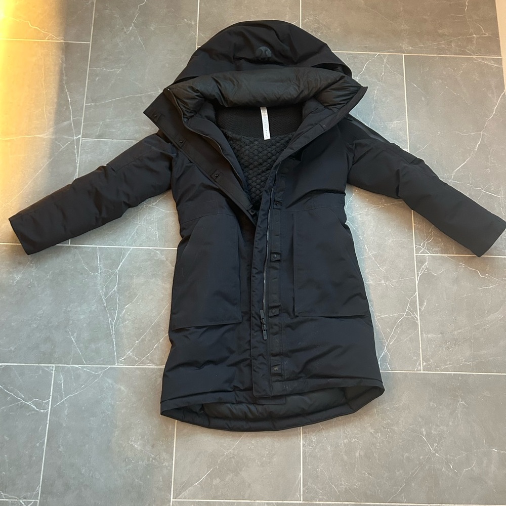 Women's Black Hooded Coat